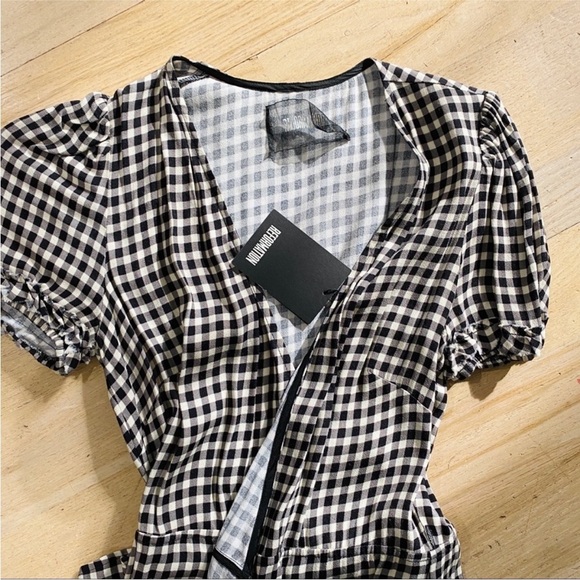 Reformation checker midi dress NWT - Picture 6 of 6